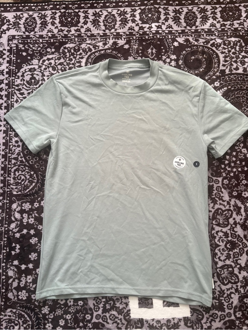 Cooling Tee Mens Small Light Green Athletic Minimal T Shirt